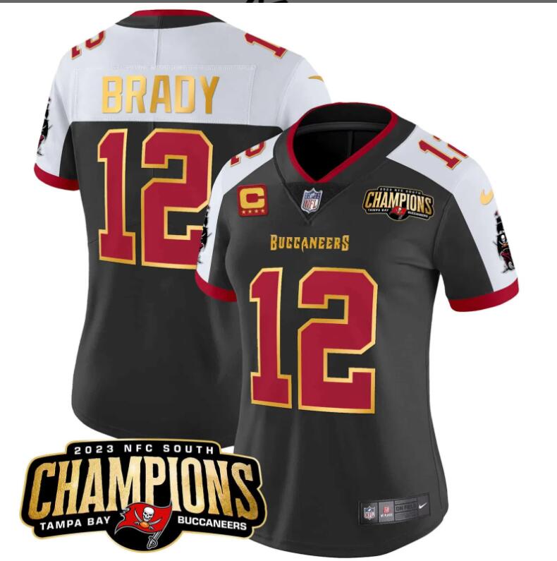 Women Tampa Bay Buccaneers #12 Brady 2024 NFL Nike black jerseys